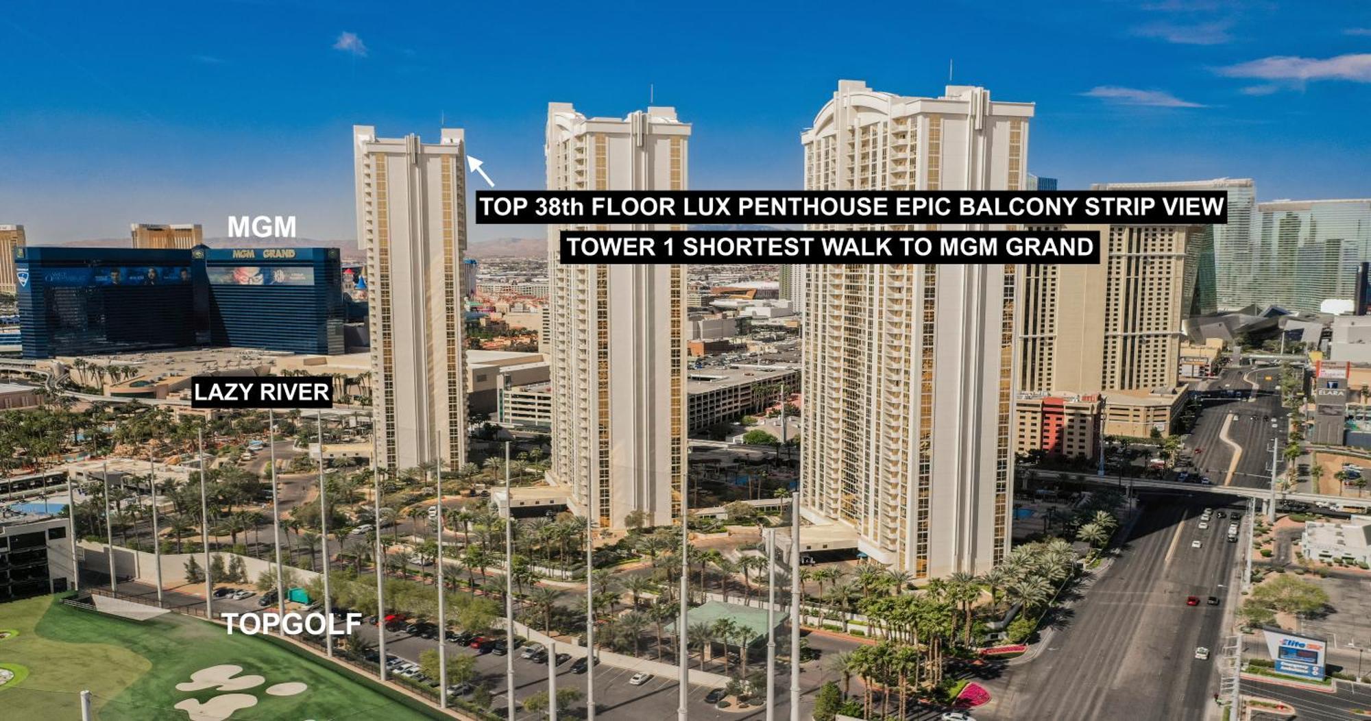 Signature Mgm Top 38Th Floor Penthouse Lux+ Best Balony Strip View Suite + No Resort Fee Las Vegas Bagian luar foto